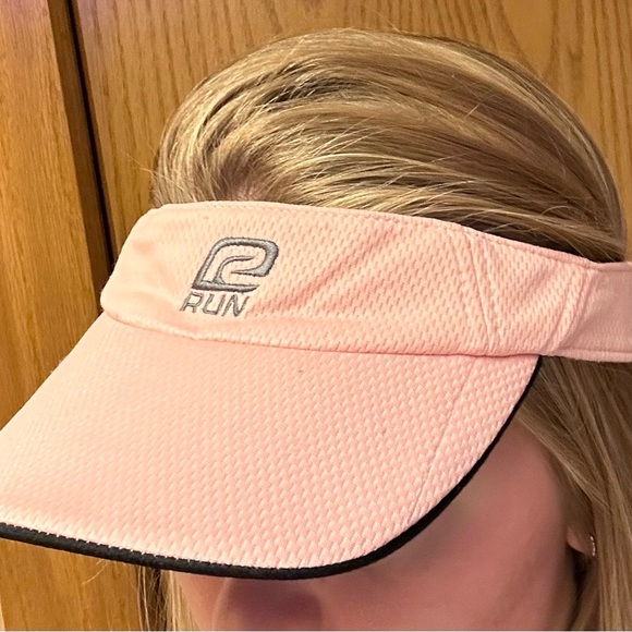 Pink and White Running Visor Set - Picture 2 of 9